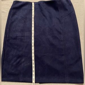 Marc New York Faux Suede Navy Blue Pencil Skirt XL